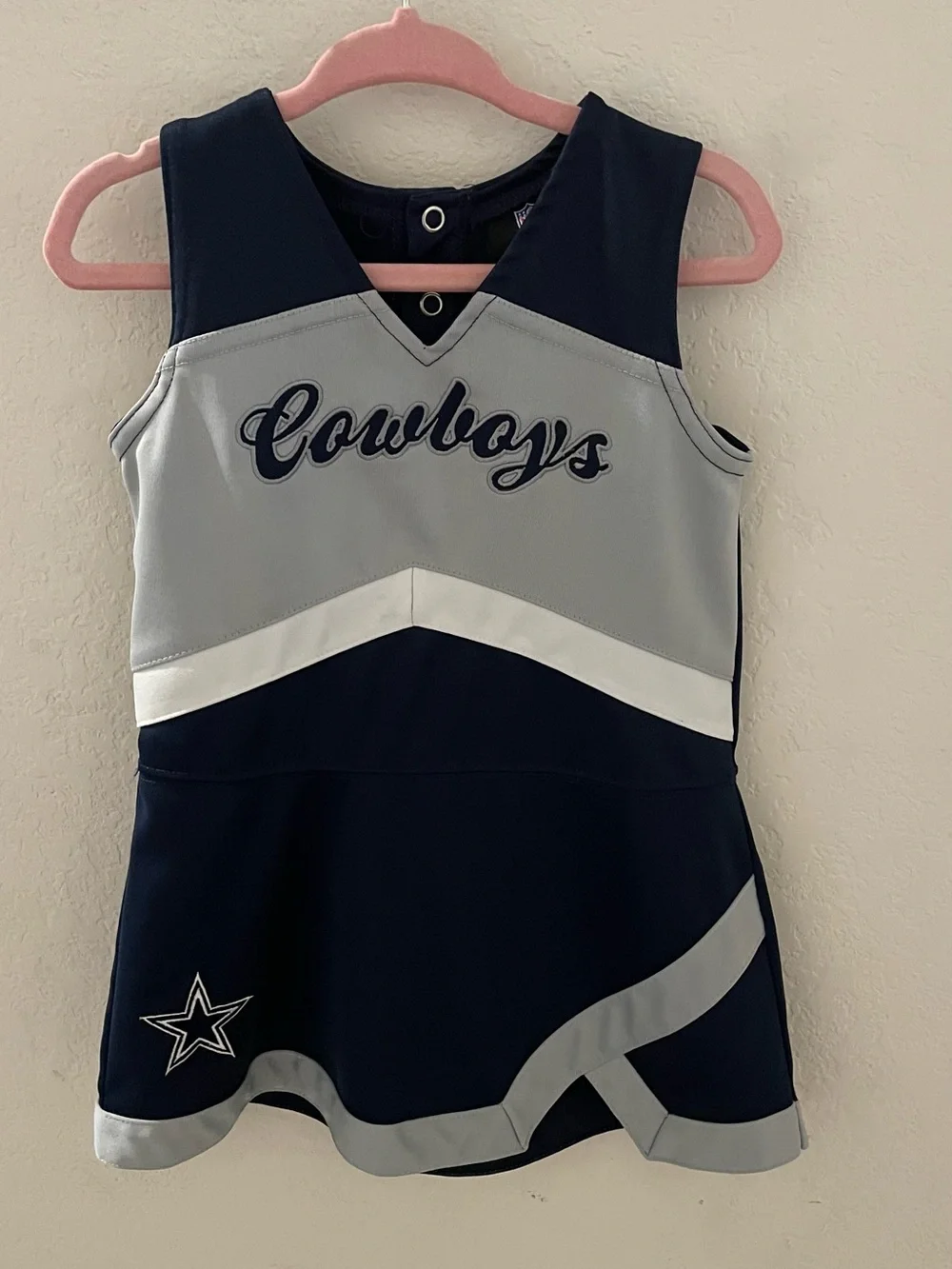 NFL Girls Navy, Gray & White Cowboys Cheer Dress